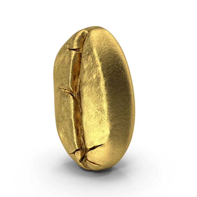 Gold , golden Coffee Bean